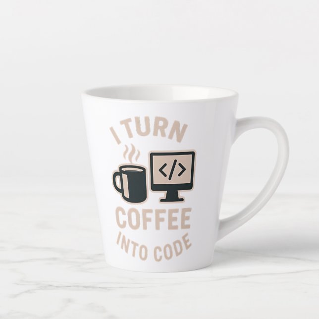 Lustig ich verwandle Kaffee in Code Milchtasse (Rechts)