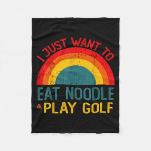 Lustig, ich will nur Nudeln essen und Golf spielen Fleecedecke