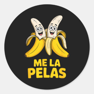 Lustig ich ziehe die Bananen-Charaktere lustig Fun Runder Aufkleber