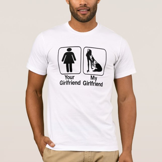 lustig Ihre Freundin mein cooles T-Shirt der (Vorderseite)