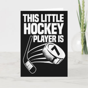 Lustig ist dieser kleine Hockeyspieler zum 7. Gebu Karte