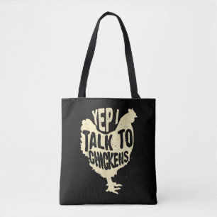 Lustig Ja, ich rede mit Hühnern Geschenk Cool Anim Tasche