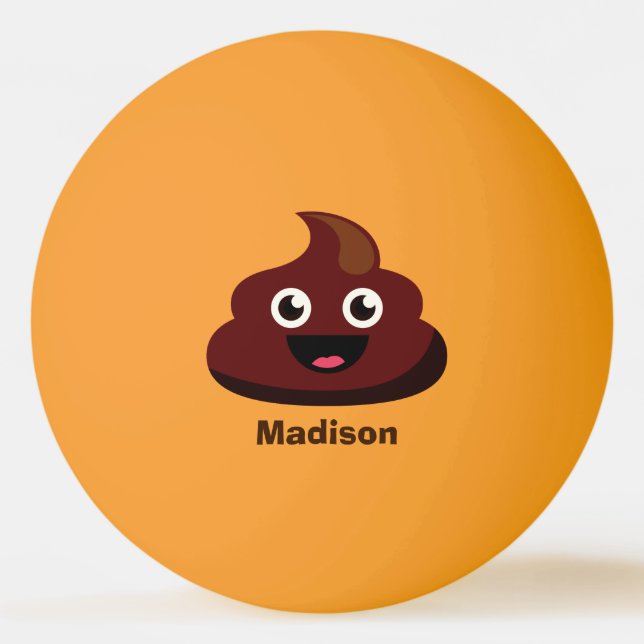 Lustig kacken Sie individueller Name Ping pong Tischtennisball (Vorderseite)