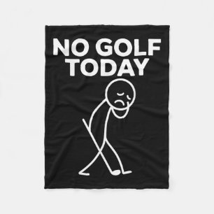 Lustig kein Golf heute Lustig Trauriger Stockmännc Fleecedecke