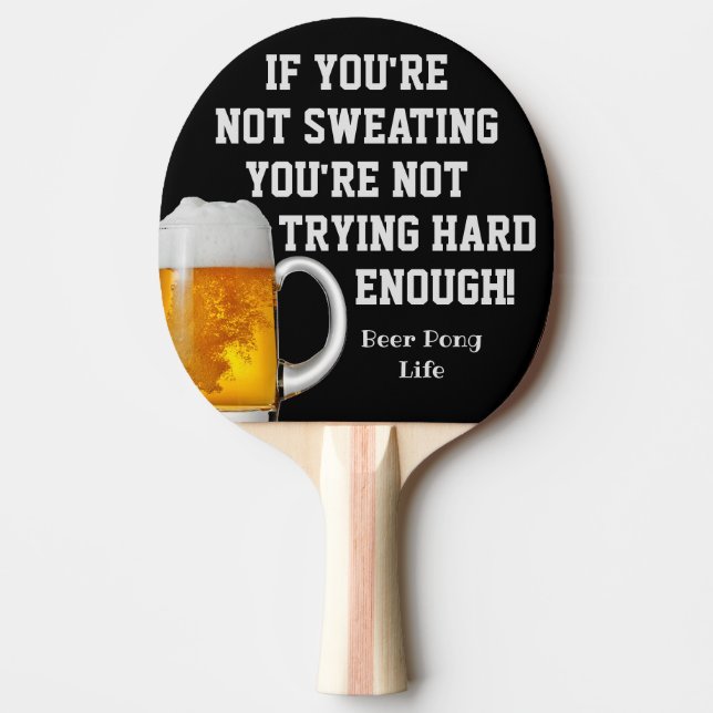 Lustig klatschen Sie Gesprächs-Bier-Klingeln Pong Tischtennis Schläger (Vorderseite)