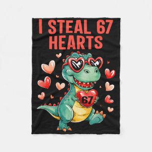Lustig klaue ich 67 Herzen T-Rex Dinosaurier Valen Fleecedecke