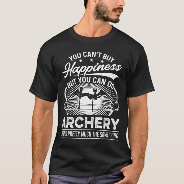Lustig können Sie Glück-Bogenschießen nicht kaufen T-Shirt (Vorderseite)