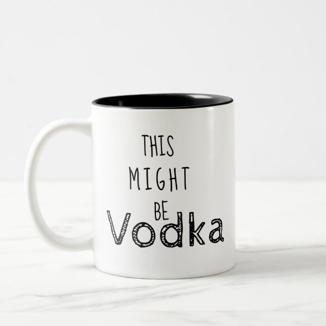 Lustig könnte dieser Wodka sein Zweifarbige Tasse (Links)