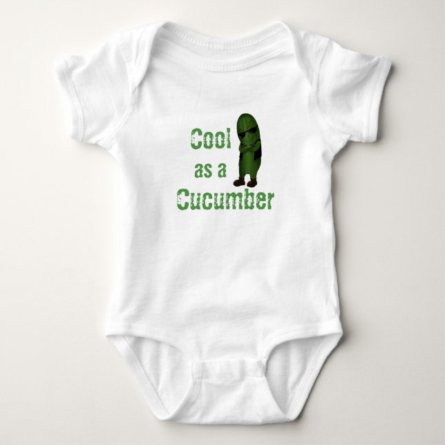 Lustig Kühl Wie Ein Salatgurke Baby Strampler (Vorderseite)