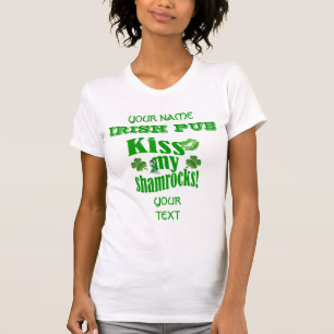 Lustig Kuss mein Kleeblätter St Patrick T-Shirt