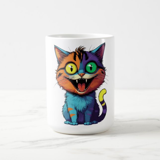 Lustig - Lächelnde Katze -  Kaffeetasse (Mittel)