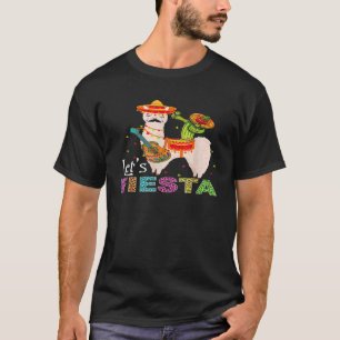 Lustig Lass uns Fiesta Lama Cinco De Mayo Kaktus S T-Shirt