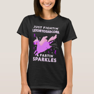 lustig lila Einhornkampf Leiomyosarkom T-Shirt