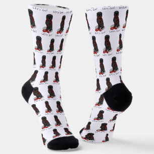 Lustig Los geht's! Spaziergang Affenpinscher (Schw Socken