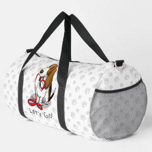 Lustig! Los geht's! Spaziergang Basset Hound (drei Duffle Bag