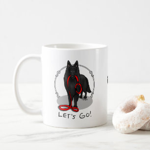 Lustig Los geht's! Spaziergang Belgischer Schäferh Kaffeetasse