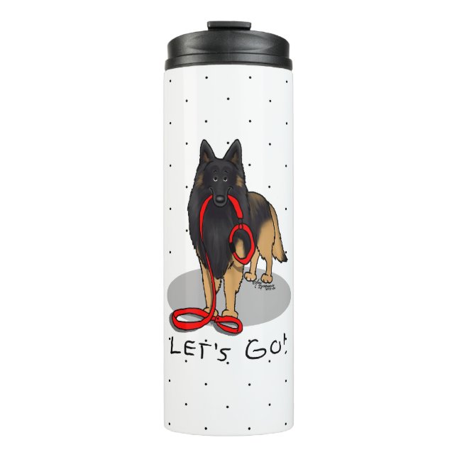 Lustig Los geht's! Spaziergang Belgischer Tervuren Thermosbecher (Vorderseite)