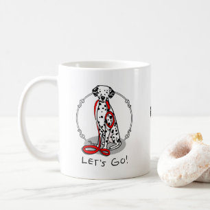 Lustig Los geht's! Spaziergang Dalmatiner Hund (sc Kaffeetasse