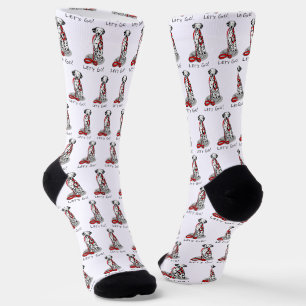 Lustig Los geht's! Spaziergang Dalmatiner Hund (sc Socken
