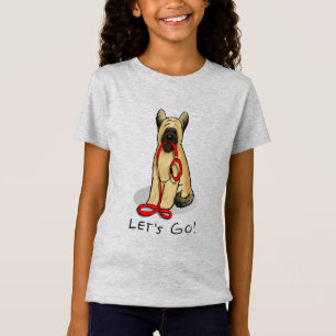 Lustig Los geht's! Spaziergang mit einem Briard (c T-Shirt