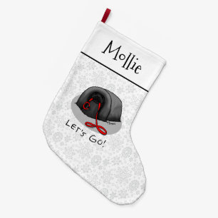 Lustig Los geht's! zum Spaziergang Pekingese-Hund Großer Weihnachtsstrumpf