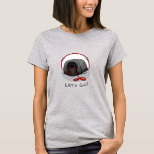 Lustig Los geht's! zum Spaziergang Pekingese-Hund T-Shirt