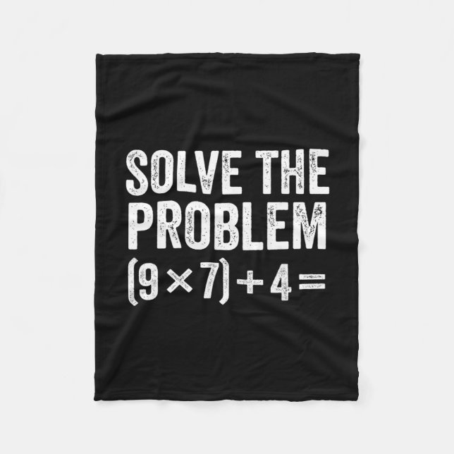 Lustig Lösen Sie das Problem 67 Meme Sechs Sieben  Fleecedecke (Vorderseite)