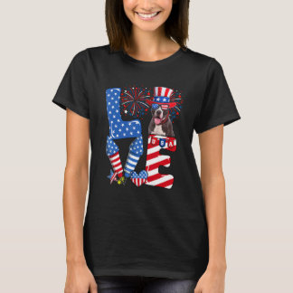 Lustig LOVE Süßer Pit Bull Sonnenbrille Amerikanis T-Shirt