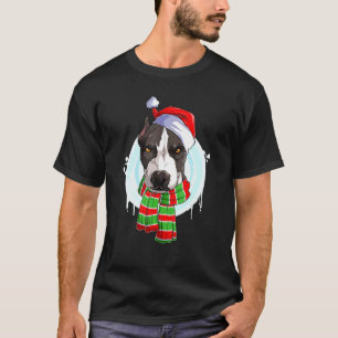 Lustig Lustig Ernst Weihnachten Pit-Bull Hund Mit T-Shirt