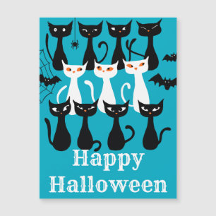 Lustig lustige Halloween Katzen Magnetkarte