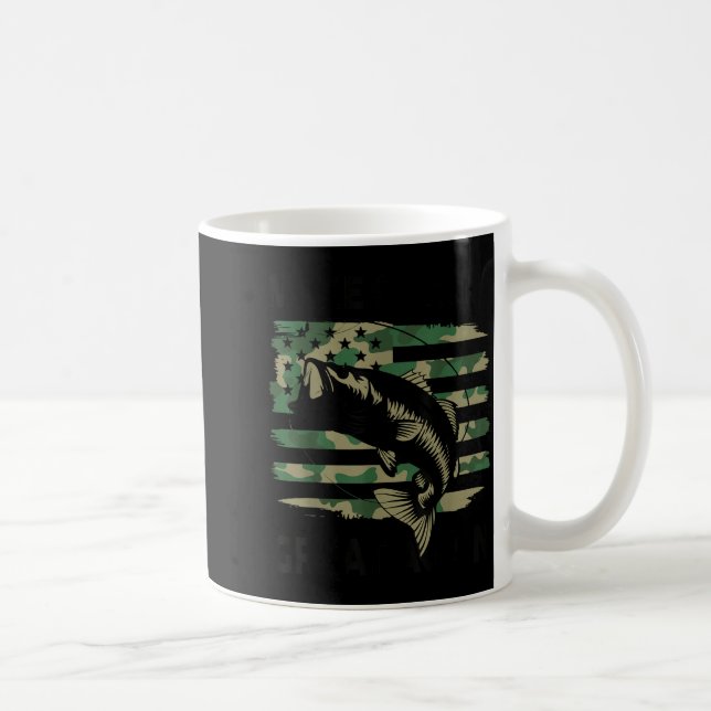 Lustig Make Fishing Great Again Camo B Fisch Ameri Kaffeetasse (Rechts)