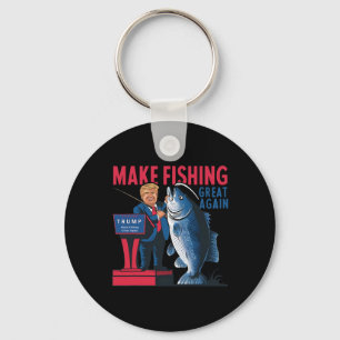 Lustig Make Fishing Great Again Trump Fischer Angl Schlüsselanhänger
