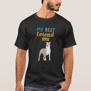 Lustig Mein bester Freund ist ein grauer Pit Bull T-Shirt