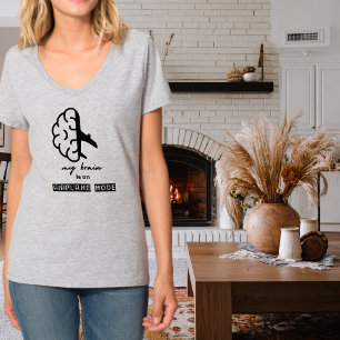 Lustig Mein Gehirn ist im Flugmodus Kollege Einfac T-Shirt