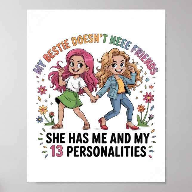 Lustig, mein Ich braucht keine weiteren Freunde, s Poster (Vorne)