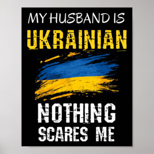 Lustig Mein Mann ist Ukrainer Nichts schreckt mich Poster