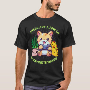 Lustig Meine Lieblingsdinge Katzen Pflanzen & Taco T-Shirt