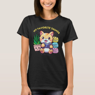 Lustig Meine Lieblingssachen Gamer-Katze Pflanzen T-Shirt