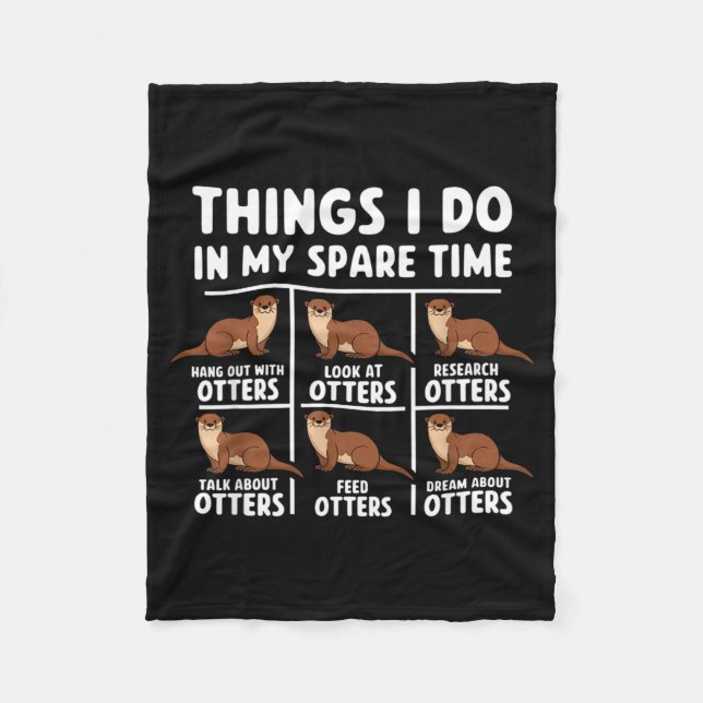 Lustig Meine Otter Dinge Freizeit Ozean Fleecedecke (Vorderseite)