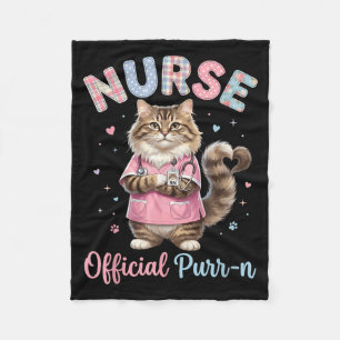 Lustig-Miau Katzenwitz Krankenschwester Rn Lpn Pfl Fleecedecke