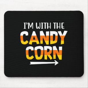 Lustig mit Candy Corn Halloween passende Paare Mousepad