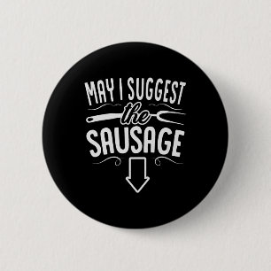 Lustig, möchte ich die Wurst Grillen Grill Koch Ba Button