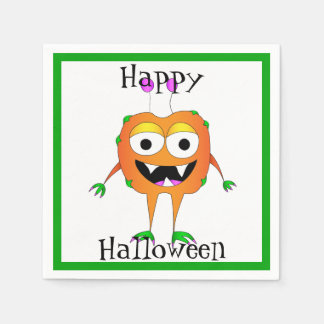 Lustig, Monster, Halloween Serviette