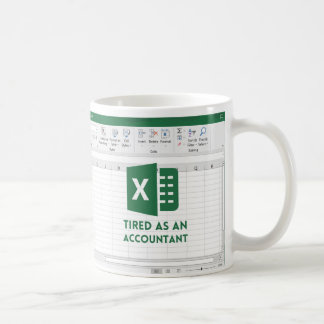 lustig müde als Buchhalter , Funny Accountant Kaffeetasse