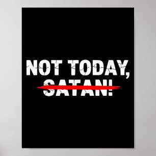 Lustig Nicht Heute Satan Männer Frauen Christliche Poster
