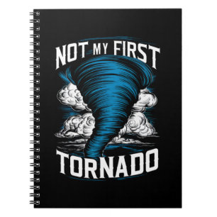 Lustig Nicht Mein Erster Tornado Retro-Sturmjäger  Notizblock