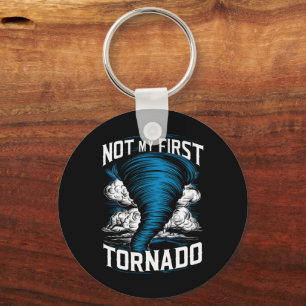 Lustig Nicht Mein Erster Tornado Retro-Sturmjäger  Schlüsselanhänger