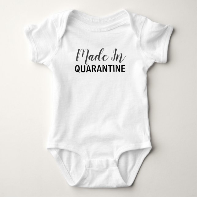 lustig niedlich gemacht in Quarantäne Baby Strampler (Vorderseite)