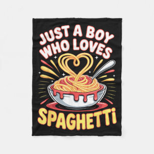 Lustig nur ein Junge, der Spaghetti liebt Fleecedecke