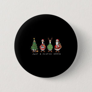 Lustig nur eine festliche Gans Weihnachtsmann Rent Button